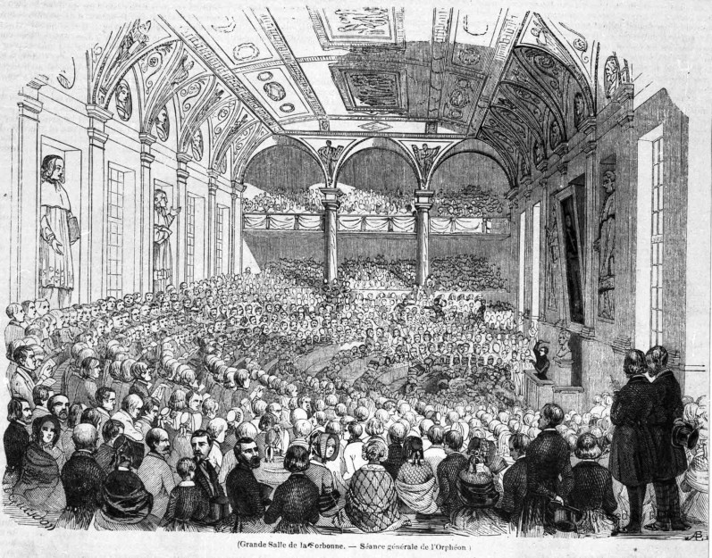 Grande Salle de la Sorbonne. — Séance générale de l'Orphéon.