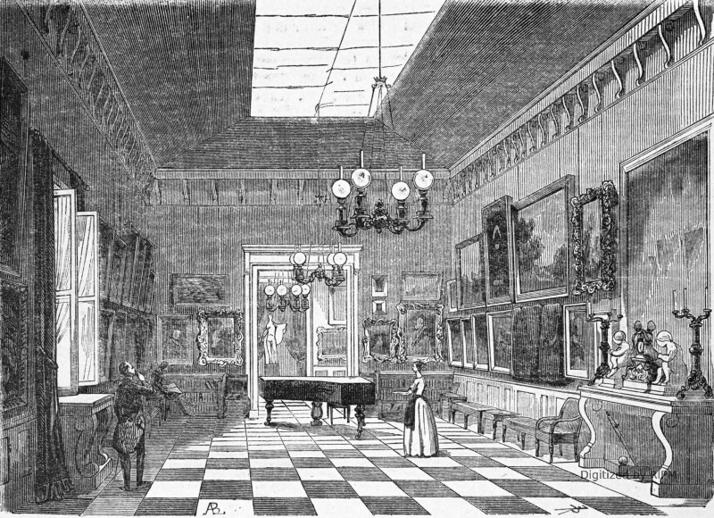 Vue intérieure de la galerie des tableaux de M. Delessert.