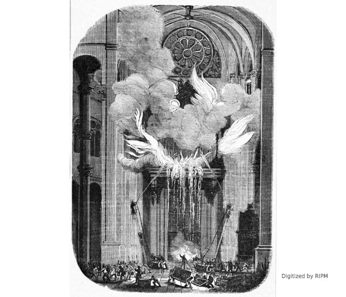 Incendie des orgues de Saint-Eustache, le lundi 16 décembre 1844.