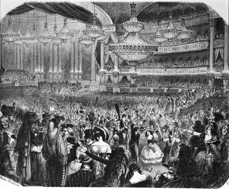 Le bal de la mi-carême, en 1846, à l’Opéra.