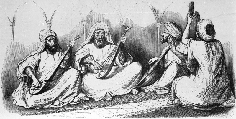 Musiciens de Tétouan, d’après un dessin de M. Gibert.