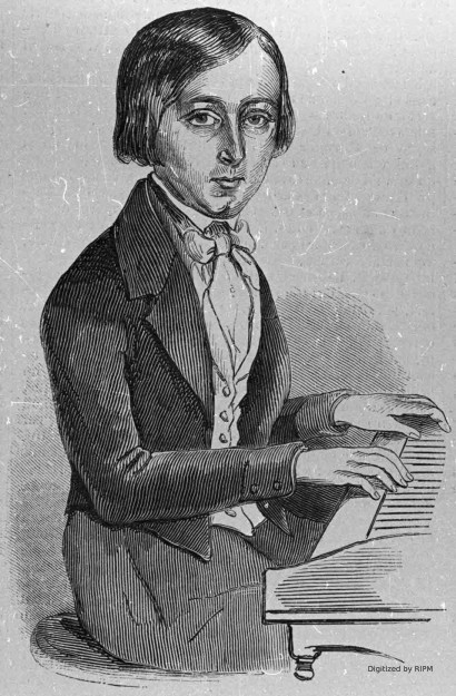 Portrait du jeune Camille Saint-Saëns.