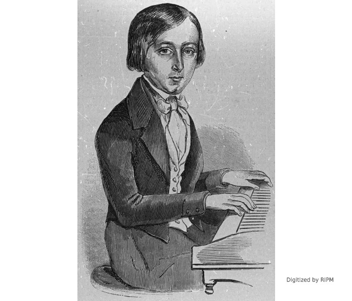 Portrait du jeune Camille Saint-Saëns.