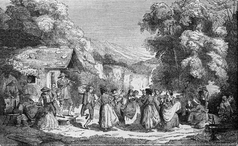 Salon de 1846. — Danses dans les environs de la Forêt-Noire. Tableau par M. Armand Leleux.