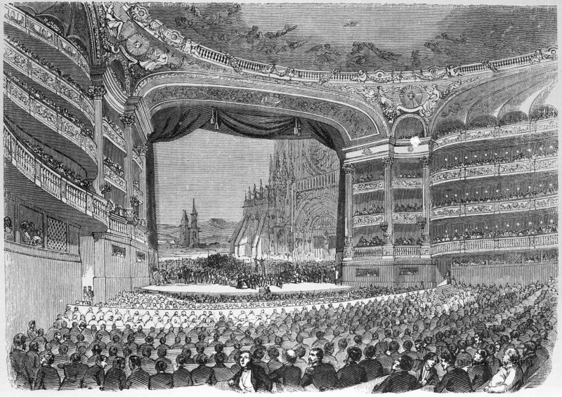La salle de l’Opéra après sa restauration. — Reprise de <em>la Juive</em>.