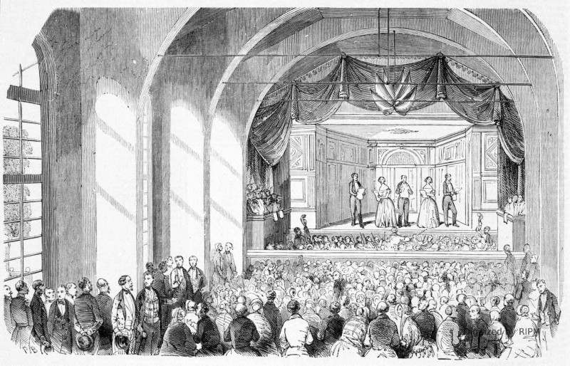 Fête donnée le 1er octobre 1848 dans le parc et le château de Neuilly au profit des pauvres de la Commune. — Concert exécuté dans l’orangerie du Château.
