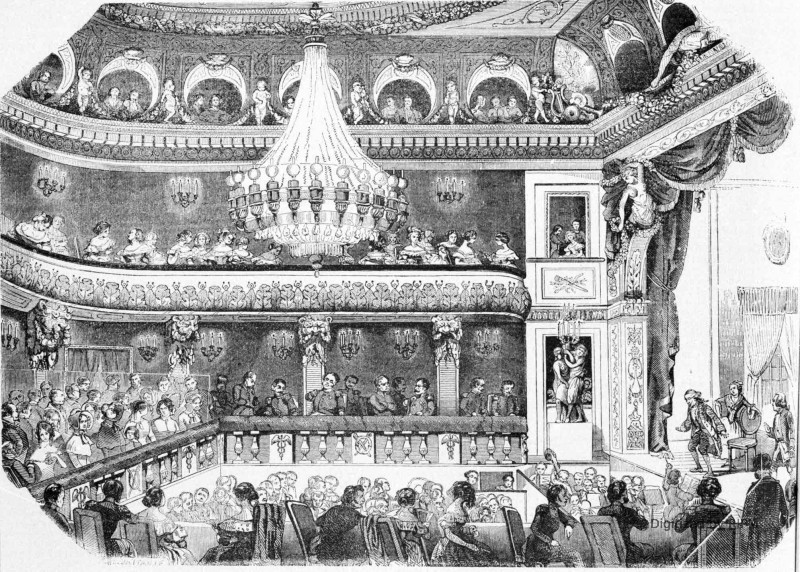 Représentation donnée, au profit des pauvres ouvriers, dans la salle de spectacle de Trianon, le 13 avril 1848.