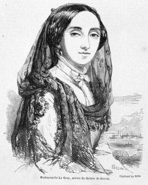 Mademoiselle La Grua, artiste du théâtre de Dresde.