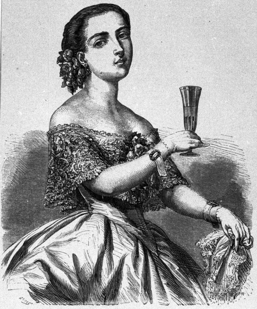 La prima donna Maria Piccolomini. Rôle de <em>la Traviata</em>.
