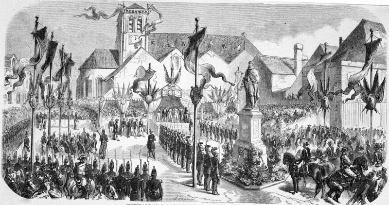 Inauguration de la statue de Henri IV à la Flèche. — D’après un croquis envoyé par M. J. Dauban.