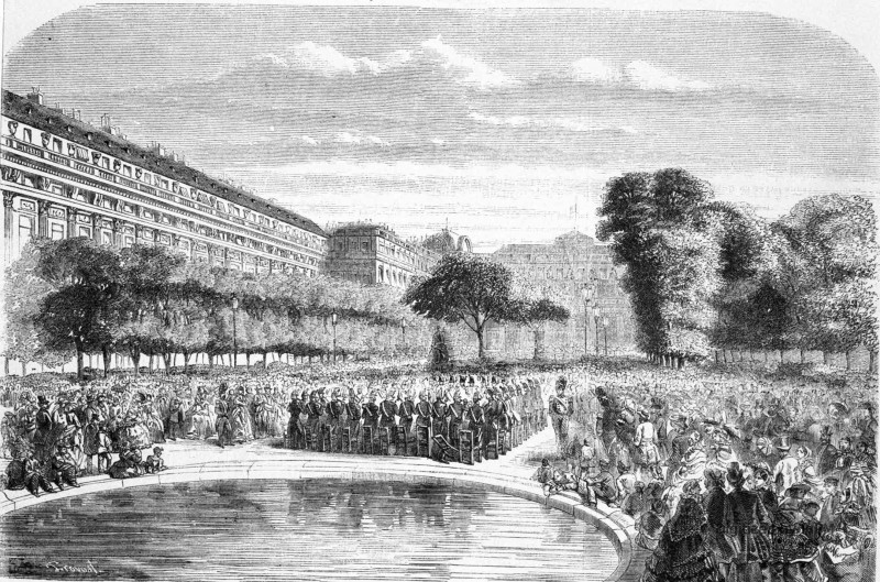 Concerts militaires dans le jardin du Palais-Royal.
