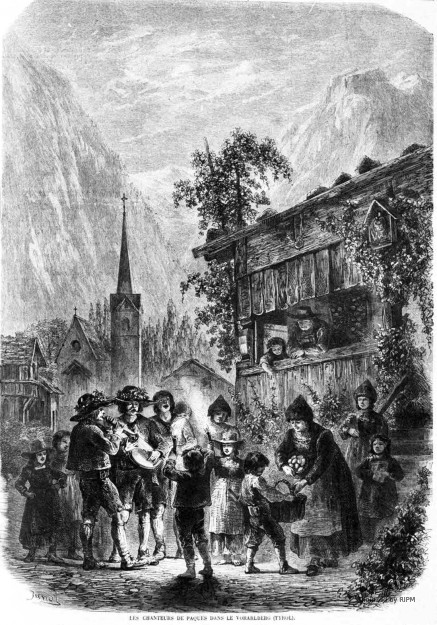 Les chanteurs de Pâques dans le Vorarlberg (Tyrol).