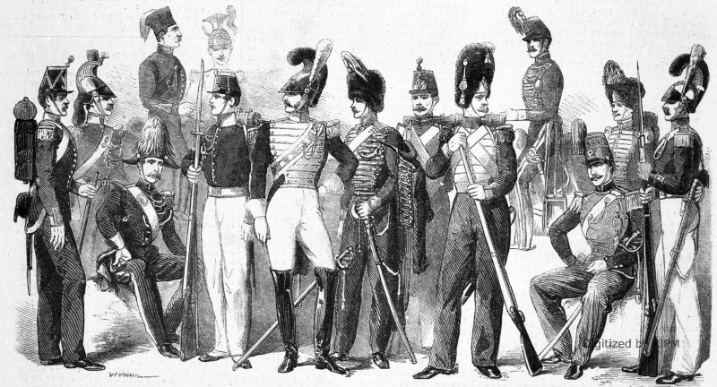 Uniformes de l’armée napolitaine.