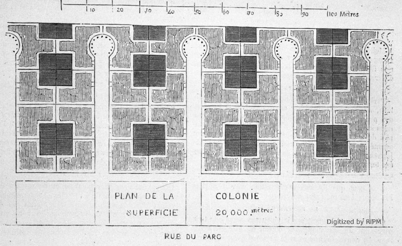 [Fabrique d’orgues de MM. Alexandre père et fils, à Ivry.] Plan de la colonie.