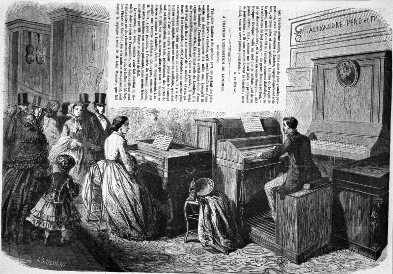 Exposition universelle de Londres. — Pianos-orgues de MM. Alexandre père et fils.