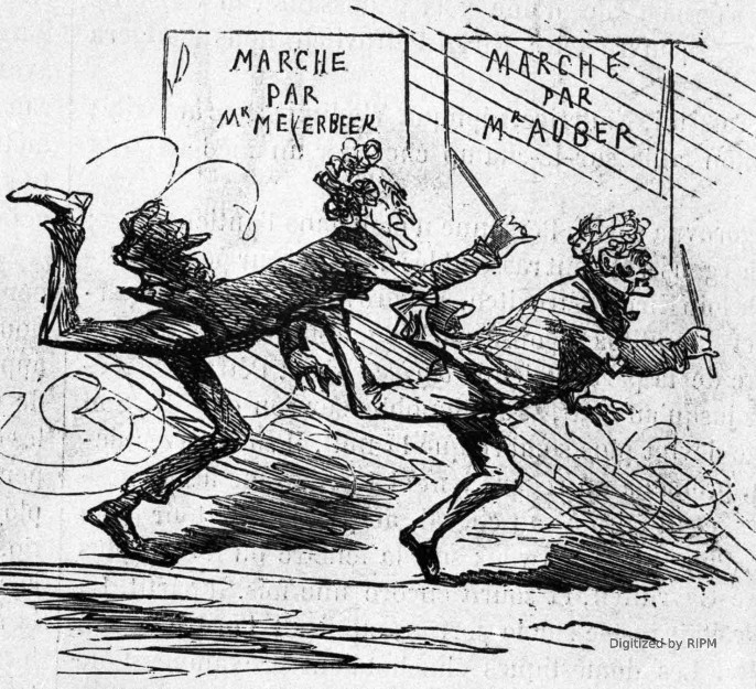 Steeple-chase à la Marche entre M. Auber et M. Meyerbeer.
