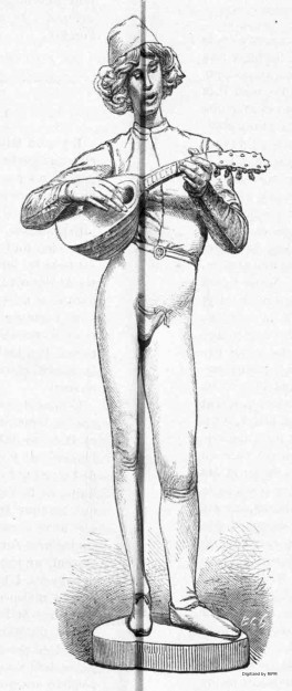 Chanteur florentin du XVe siècle. Statue plâtre par M. Paul Dubois.