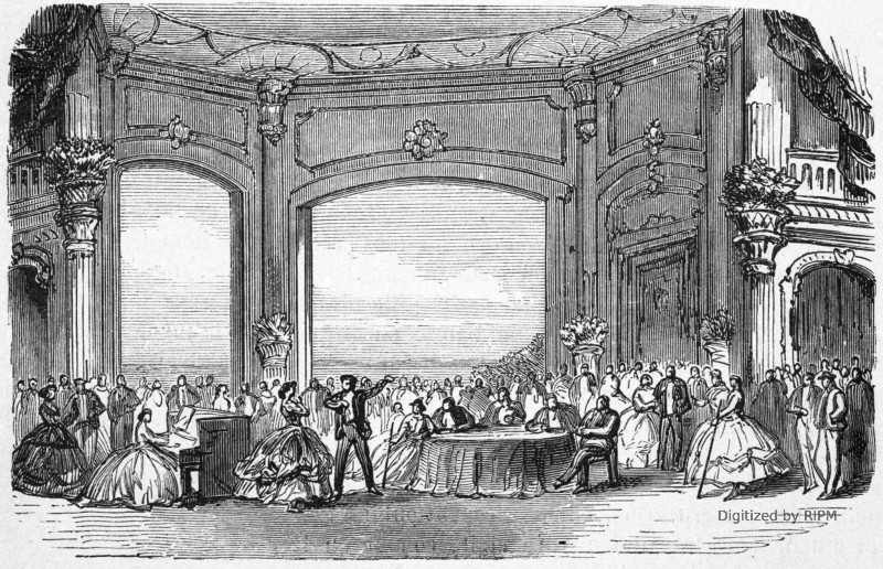 [Théâtre impérial de l'Opéra-Comique. <em>Le Voyage en Chine</em>], acte 2e, au Casino de Cherbourg, scène du duo.