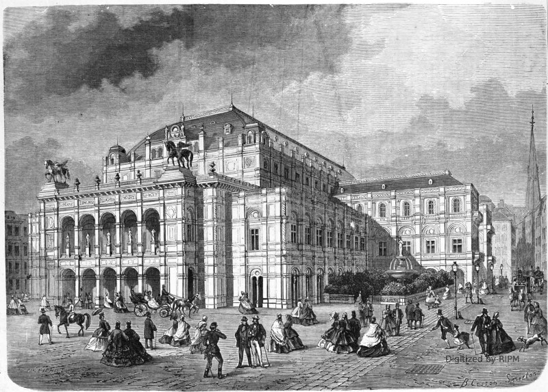 Nouvel Opéra-Impérial de Vienne. — D’après un croquis de M. C. Kaiser.