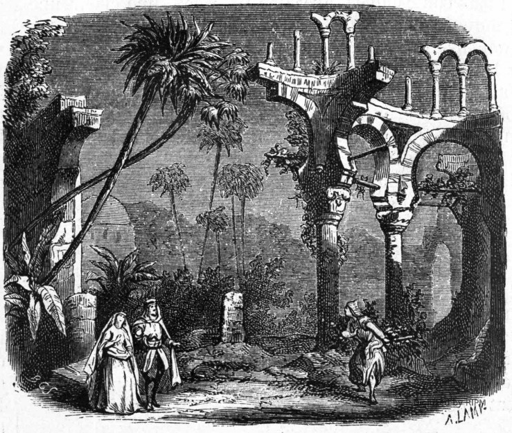 [<em>La Fiancée d’Abydos</em>] 3e acte, scène IIIe, décor de MM. Rubé et Chapron.