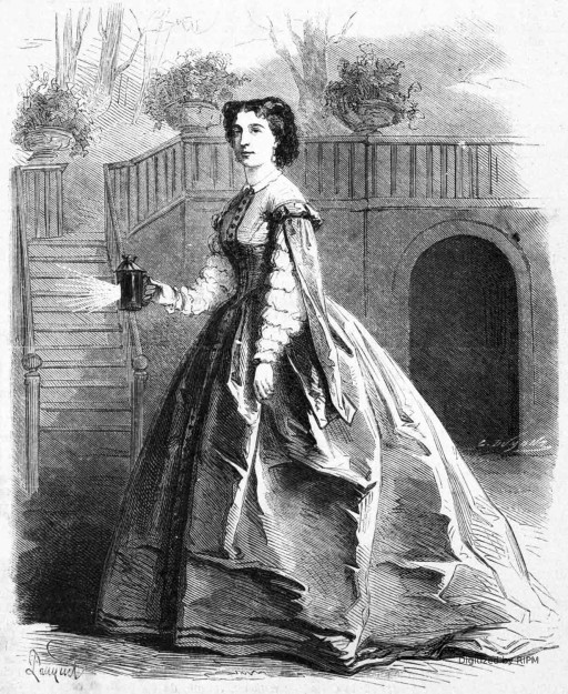 Théâtre-Impérial-Italien. — Mme de La Grange, rôle de Gilda, 2e acte de <em>Rigoletto</em>.