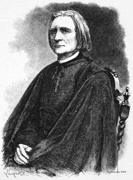 L’abbé Listz, d’après une photographie de M. Ferdinand Mulnier.