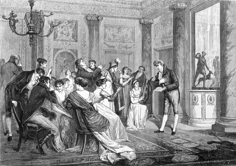Salon de 1868. — La Romance à la mode, tableau de M. Worms.
