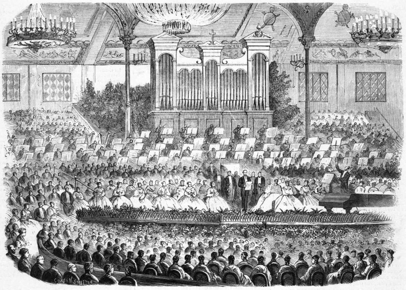 Paris. — Concert de bienfaisance donné par la Société de Musique sacrée, au Cirque de l’Impératrice, le 27 mars.