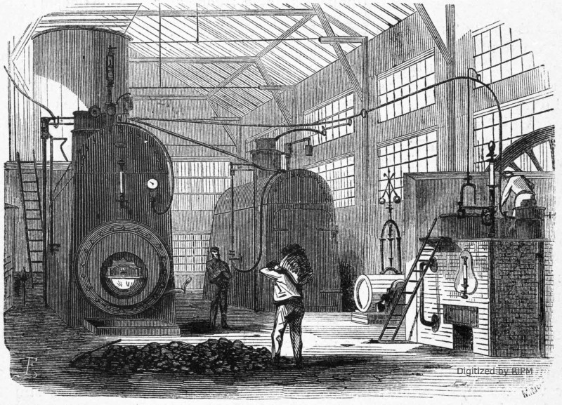 [Manufacture de MM. Pleyel, Wolff et Cie.] Machine à vapeur.