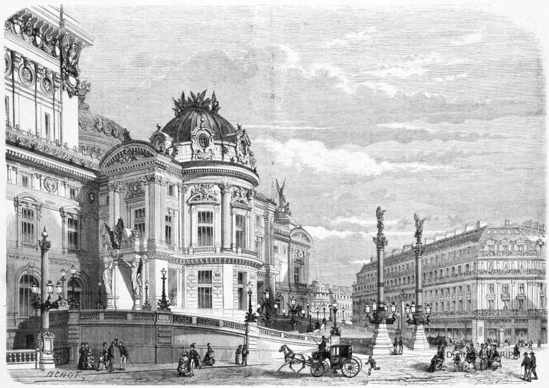 Paris. — Dégagement des abords du nouvel Opéra : Le pavillon de la rue Scribe.