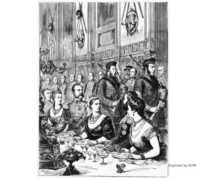 Le voyage du czar. — Grand dîner donné au palais de Windsor ;  — La musique écossaise.