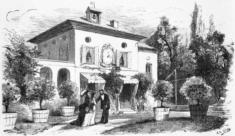 La Villa Verdi à Busseto. — Vue de la villa et des jardins.