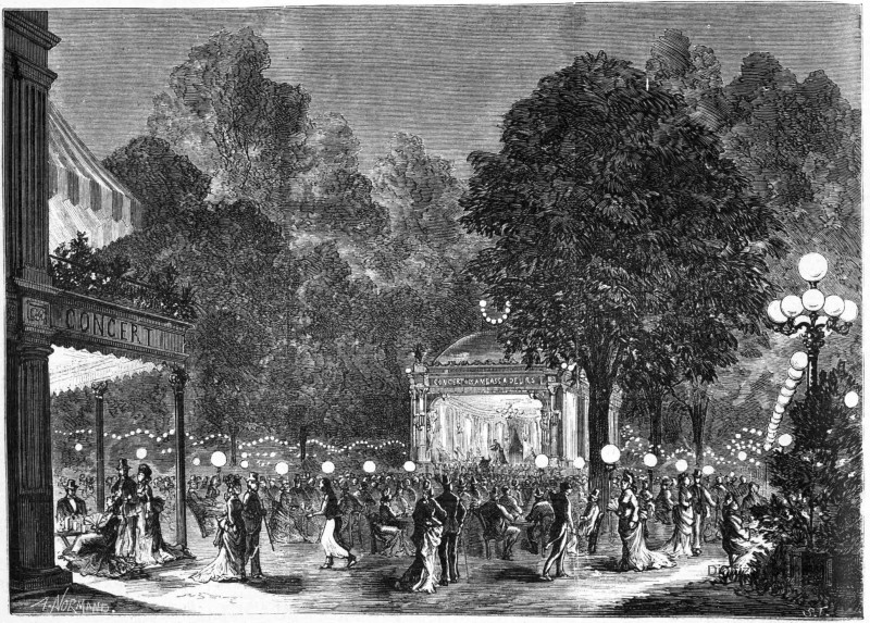 Le café-concert des Ambassadeurs, aux Champs-Élysées.
