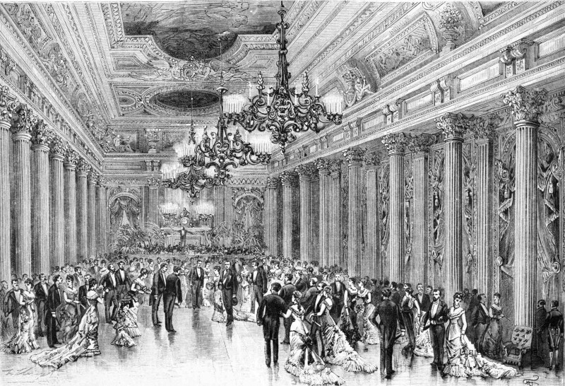 Paris. — Le bal de bienfaisance donné dans la grande salle des fêtes de l’hôtel Continental, au bénéfice des inondés de Szegedin.
