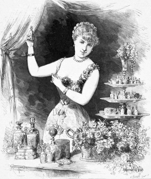 La fête de nuit de l’Opéra au profit des inondés de Szegedin. Mlle Théo, en marchande de parfums, dans la grande Kermesse.