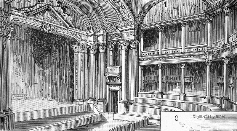 [Les différentes salles occupées par le Théâtre-Italien, à Paris. 1. Salle des Tuileries.]