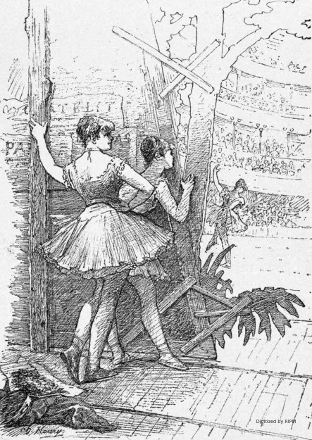 [Salon de 1883.] Dans les coulisses. Tableau de M. Houry.