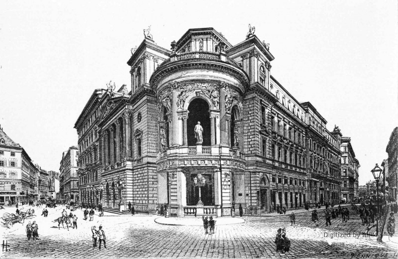 Vienne. — Le Stadttheater, incendié le 16 mai 1884. D’après une photographie communiquée par M. Léo Munk.