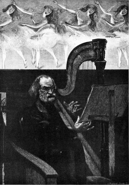 Le harpiste à l’Opéra.