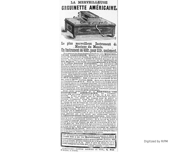 La merveilleuse orguinette américaine.