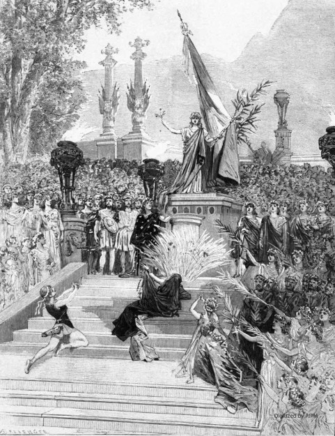 Les fêtes du centenaire. — <em>Le Triomphe de la République</em>. Ode triomphale de Mme Augusta Holmès, chantée au Palais de l’Industrie le 11 septembre 1889. — L’invocation de la Liberté.