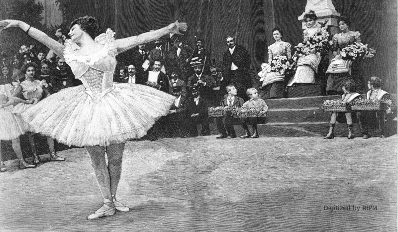 Pendant le ballet symbolique de M. G. Charpentier.