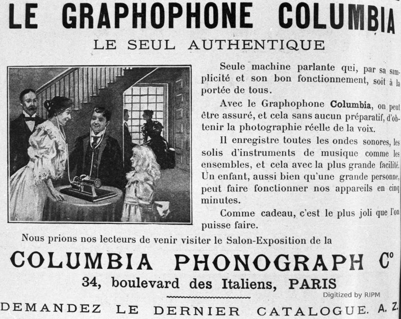 Le graphophone Columbia...