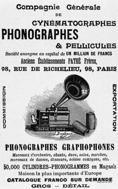 Compagnie Générale de cynématographes, phonographes, graphophones...