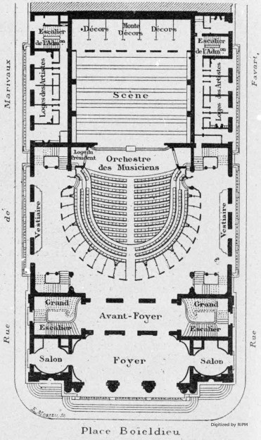 [Plans de l’ancien et du nouveau théâtre. 1er étage du nouveau théâtre.