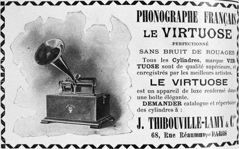 Phonographe français le Virtuose... J. Thibouville-Lamy...