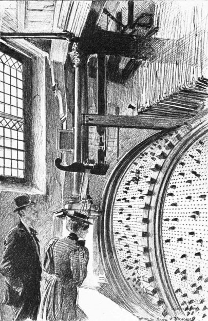Le cylindre du carillon mécanique.
